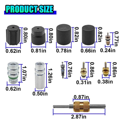 Air Conditioning Valve Core Kit for Car (R12 R134a)