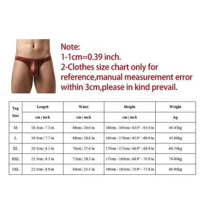 Men's Bikini Briefs Low Rise U Pouch Cotton Underwear (M-XXL)