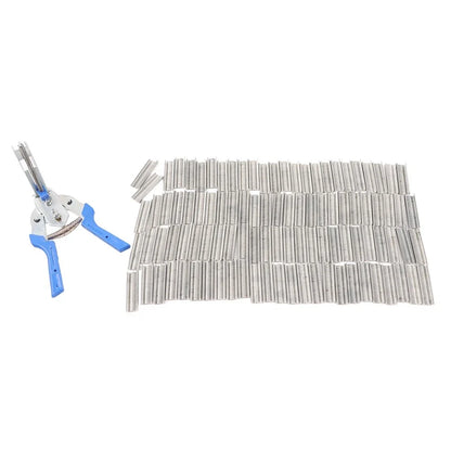 Fencing Gun Hog Ring Plier Fastener Stapler with 3000 Clips for Various Models