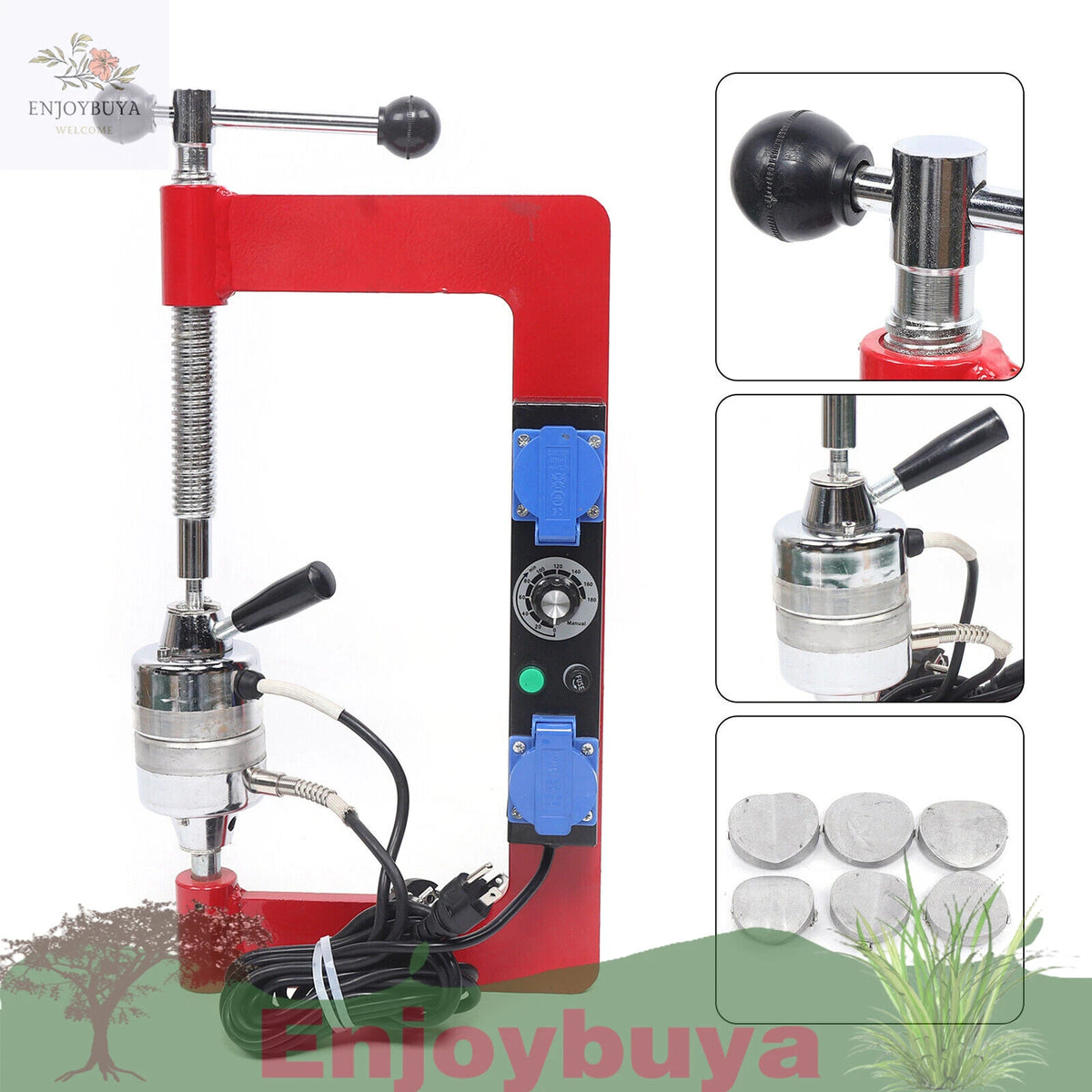 Tire Patch Repair Tool Kit for Universal Use (Repair Machine w/ 6 Molds)