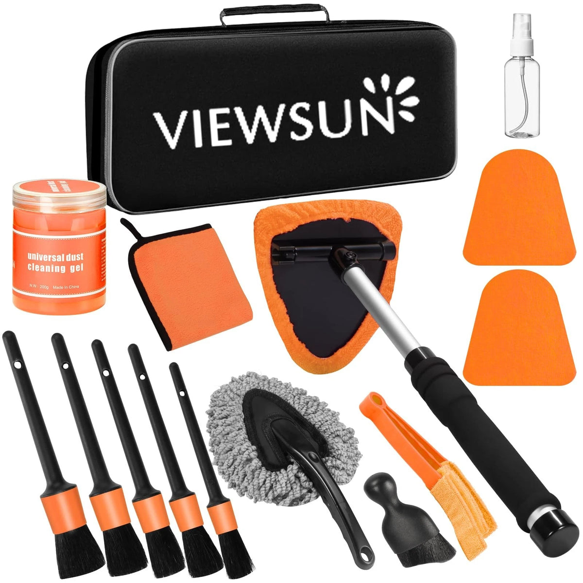 15-Pcs Car Interior Cleaning Kit for Universal Use (No Specific Years)