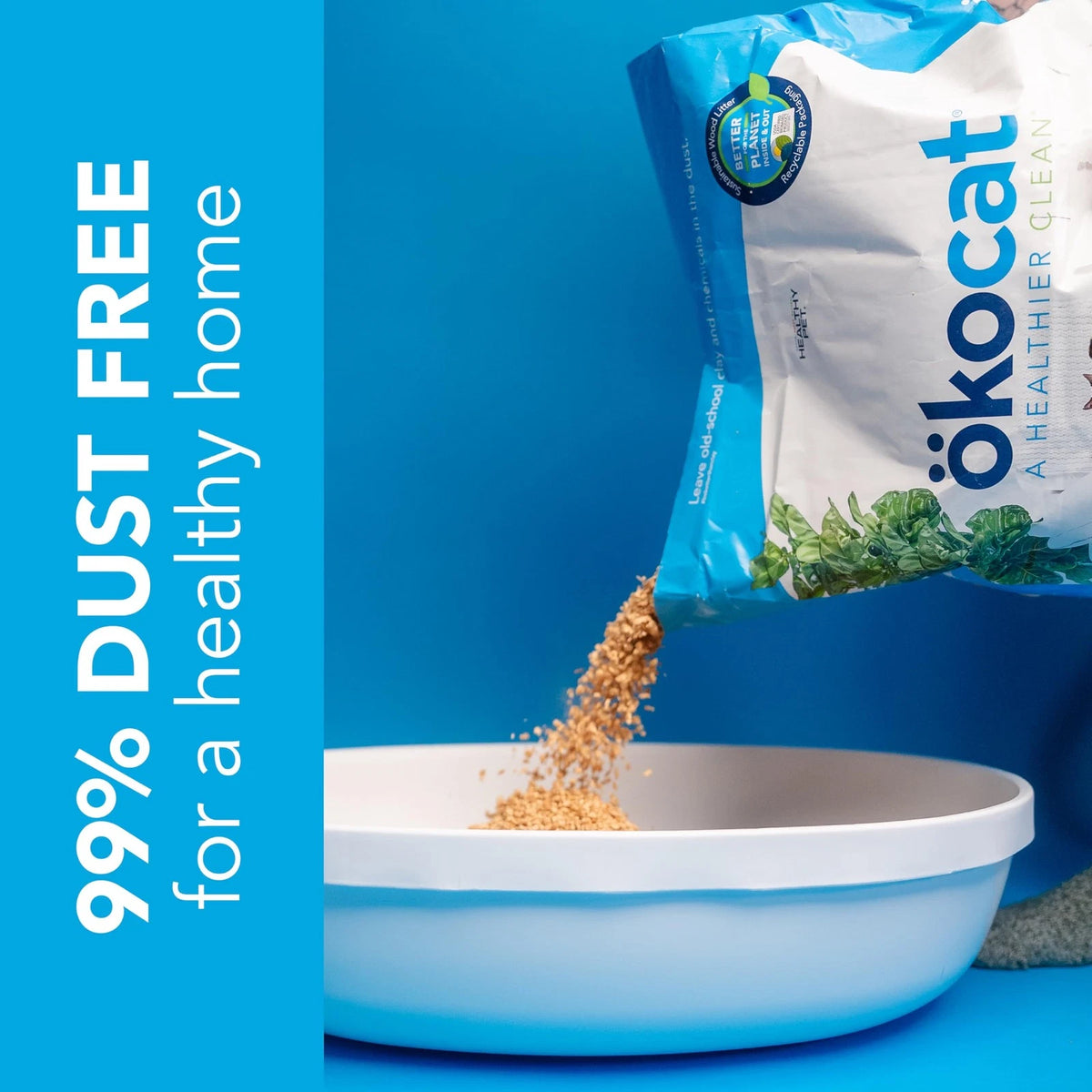 ökocat Original Wood Clumping Cat Litter, Unscented, 18.8 lbs