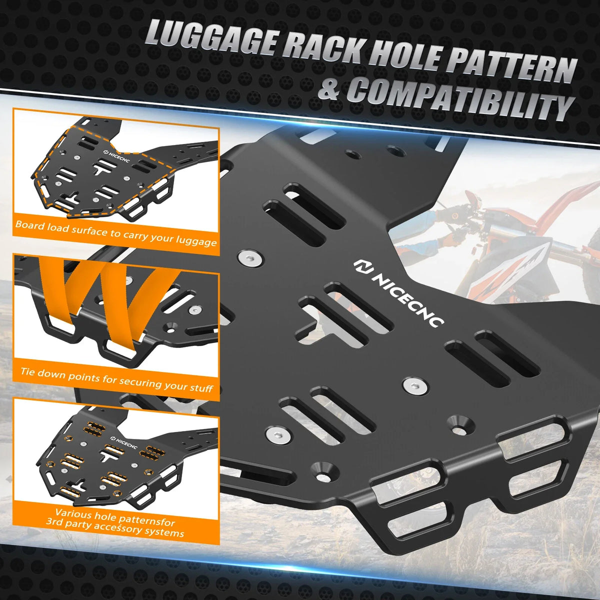 Aluminum Rear Luggage Rack for KTM 690 Enduro R (2019–2024)