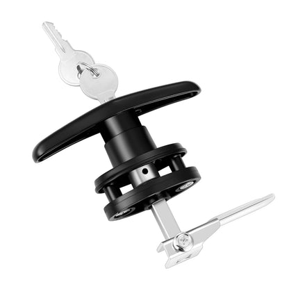 Set of 2 Truck Cap Latch T Handle Locks for Left & Right - Black