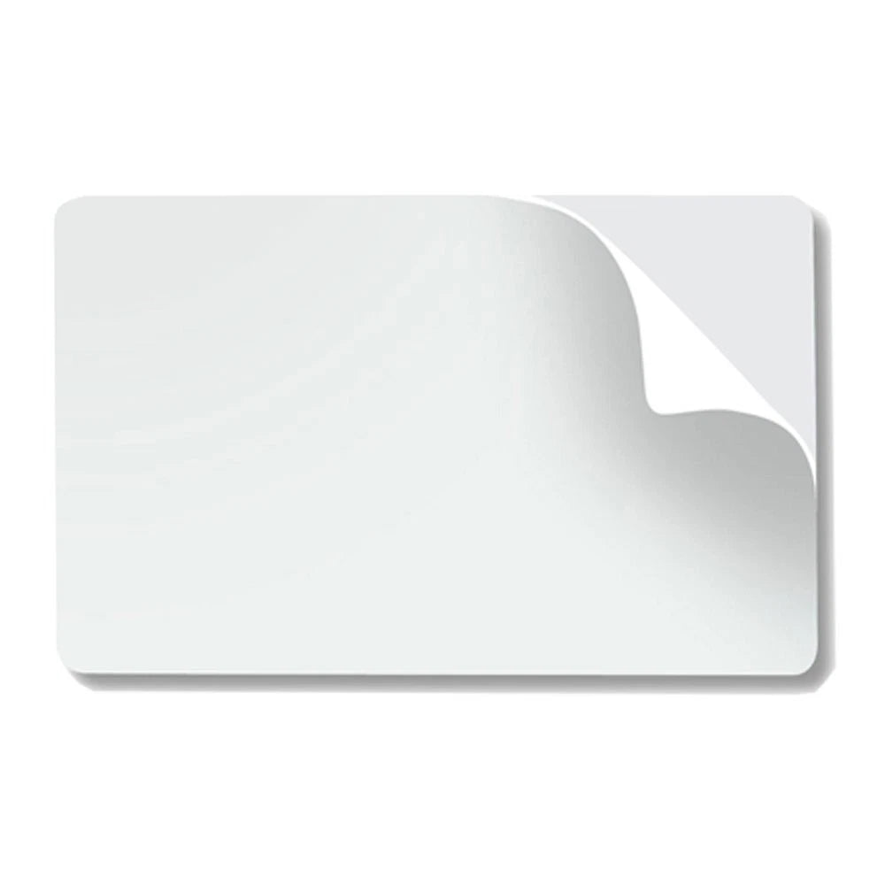 500 Pack CR80 10 Mil Adhesive PVC Cards White