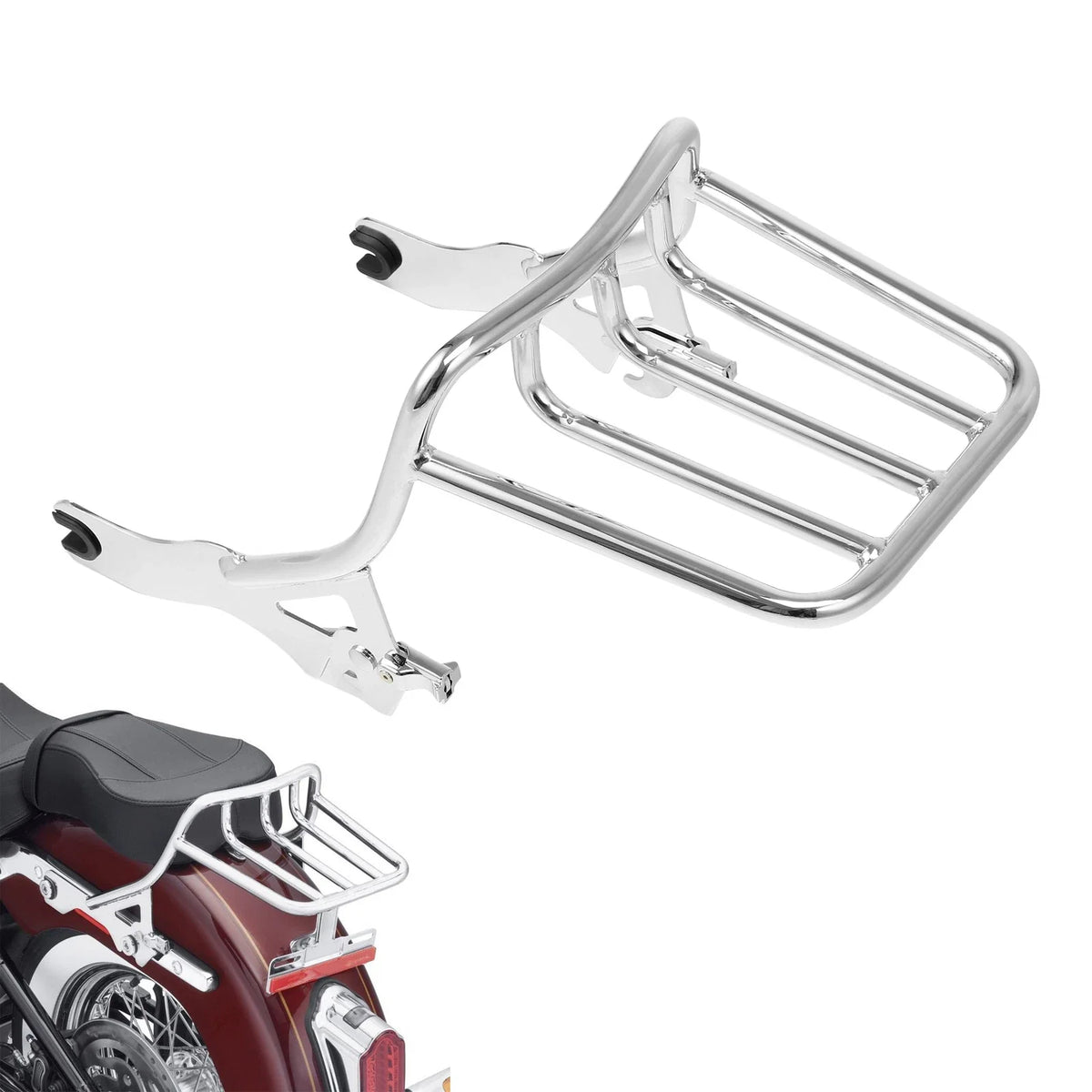 2X Luggage Rack for Harley Softail Slim FLSL Deluxe (2018–2025) Chrome