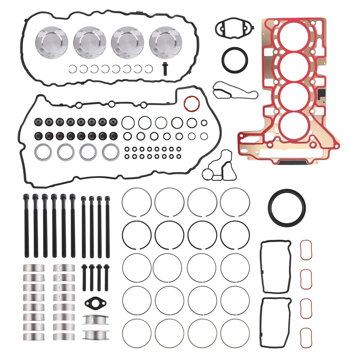 N20 N26 Engine Rebuild Kit w/ Pistons Bearings Gasket for BMW 320i F30 (2014–2017)
