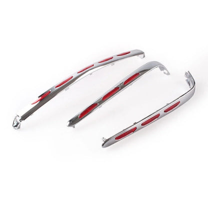 Set of 3 Chrome Fairing Trunk Trim Moldings for Honda GL1800 (2001–2011)
