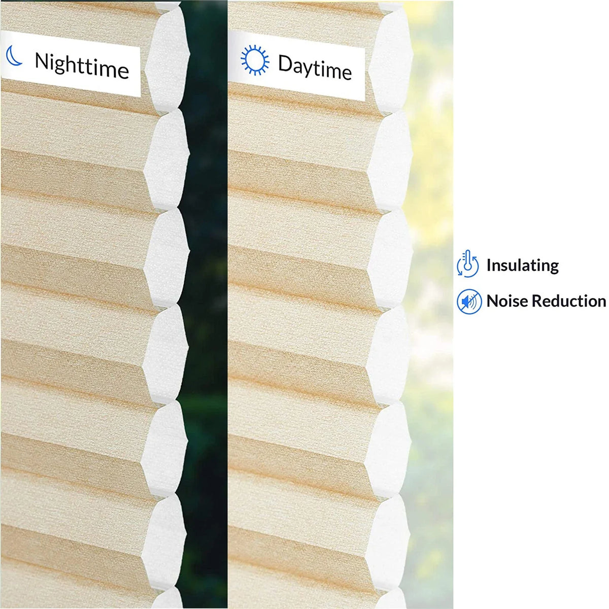 Cordless Cellular Shades Window Blind 52" W x 64" H for Home (2023)