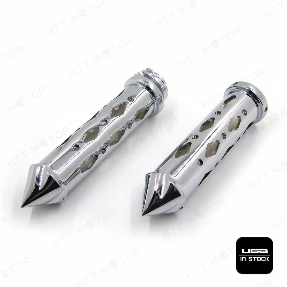 Chrome Spike Hand Grip for Harley XL Sportster Road King (25mm 1")