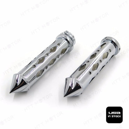 Chrome Spike Hand Grip for Harley XL Sportster Road King (25mm 1")