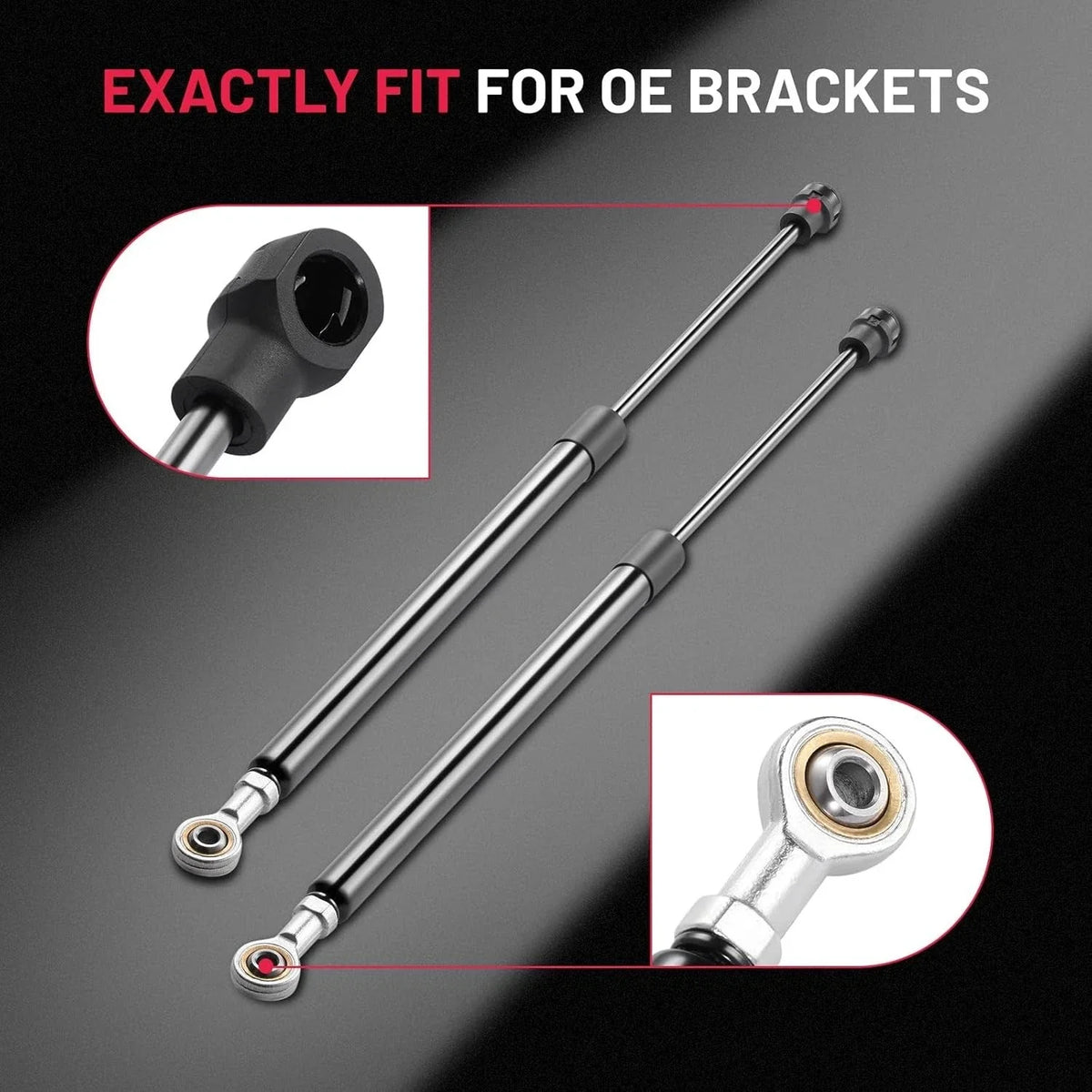 2X Rear Window Glass Lift Supports for Infiniti QX56 (2004–2010)