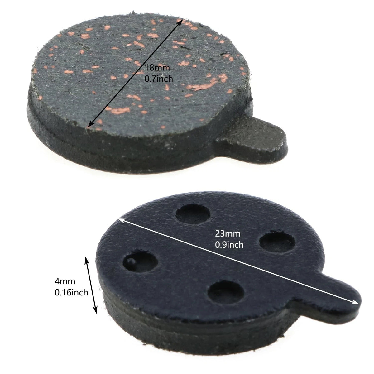 2X Brake Pads for Bike Disc (Semi-Metal, Black Gray)