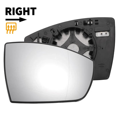 Right Side White Heated Mirror Glass for Ford Grand C-Max (2010–2019)
