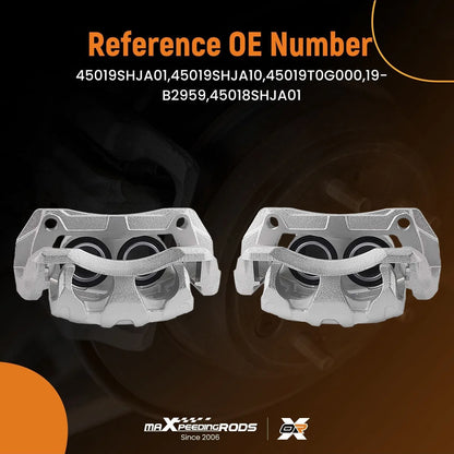 Front Brake Caliper Pair for Honda CR-V (2007–2016) Acura RDX (2007–2012)