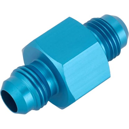 Inline Fuel Pressure Adapter -6 AN to -6 AN w/ 1/8 Inch NPT, Blue (6177000)