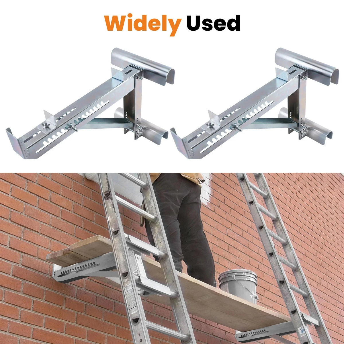 2PC Ladder Work Bracket for Heavy Duty Platforms (440lbs, 20 Inch)