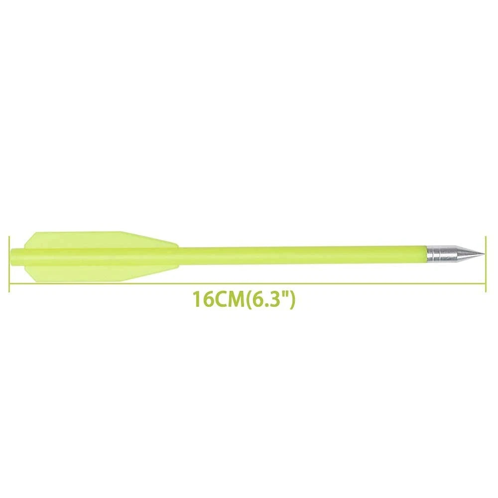 Set of 4 Crossbow Bolts for Miniature Crossbows - Yellow Plastic Body
