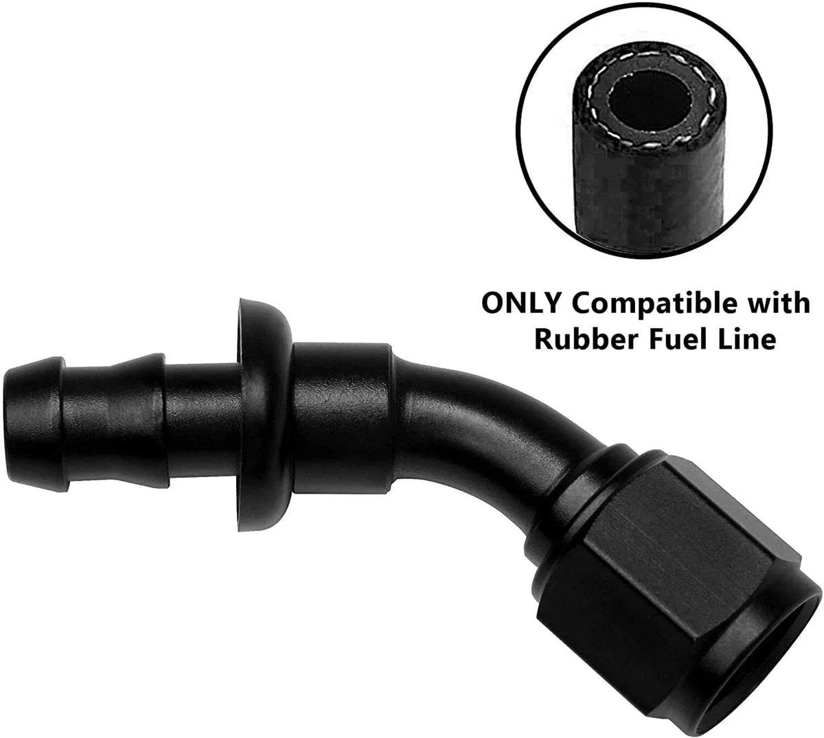 2Pcs 8AN Push-On Lock Hose Fitting for Universal (2010–2025)