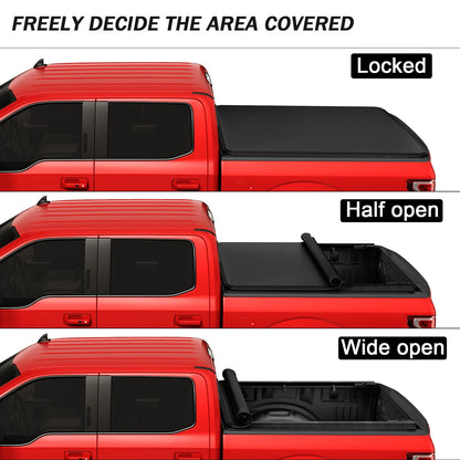 Roll Up Tonneau Cover for Ford F150 5.5ft (2015–2023) CMR82015, H144