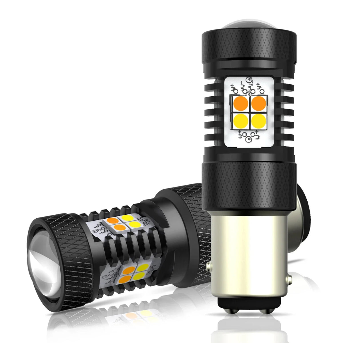 2X AUXITO 1157 Switchback LED Turn Signal Parking DRL Light Bulbs for