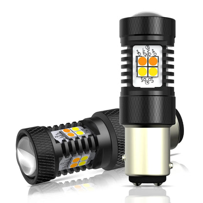 2X AUXITO 1157 Switchback LED Turn Signal Parking DRL Light Bulbs for