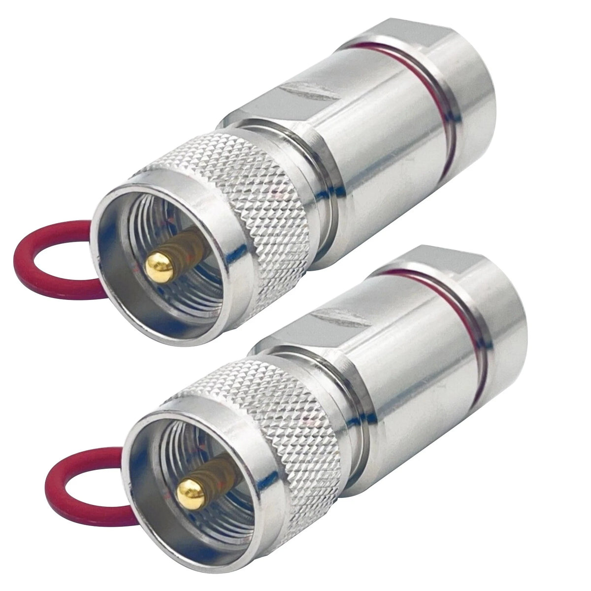 2Pcs PL259 UHF Male Connector for 1/2" Corrugated Coax Cable