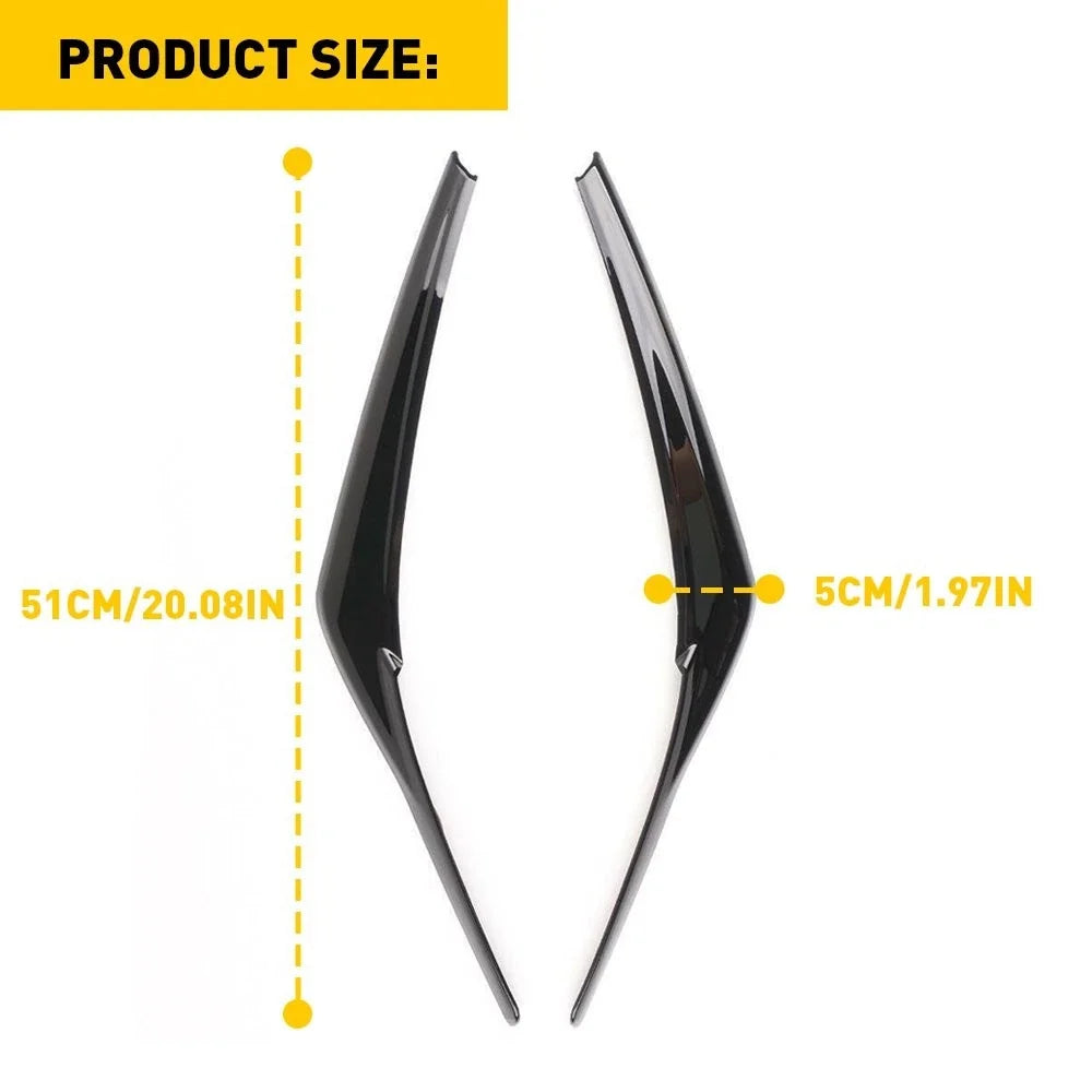 Glossy Black Headlight Eyelid Cover for Toyota Camry SE XSE (2018–2022)