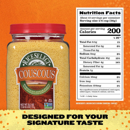 RiceSelect Couscous for Moroccan-Style Wheat Pasta (Non-GMO, 26.5-Ounce)