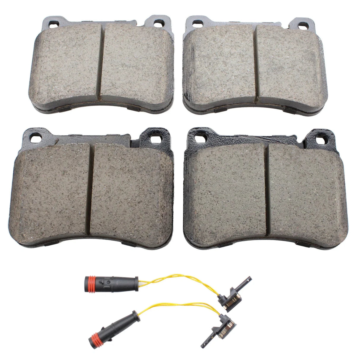 Set of 4 Akebono Euro Front Ceramic Brake Pads with Sensor for MB W203 (2000–2007)