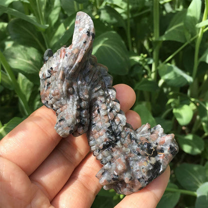3" Yooperlite Dragon Skull Carved for Reiki Healing