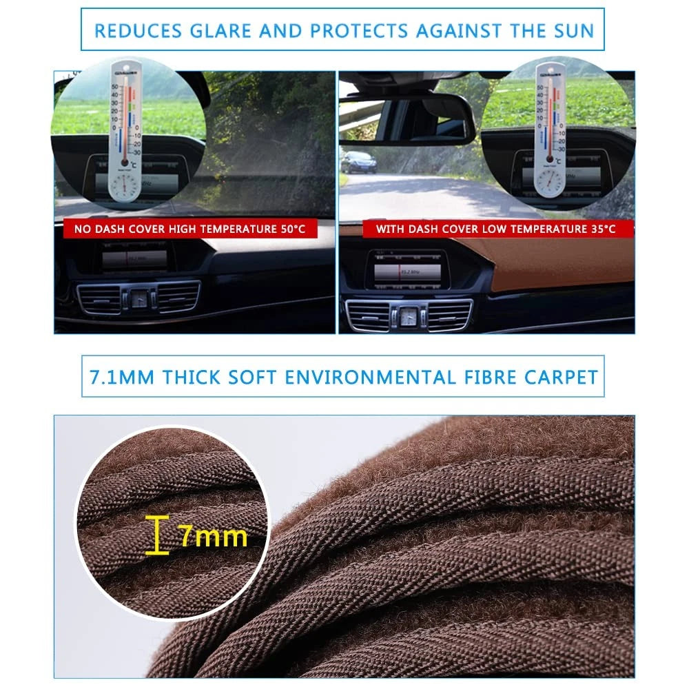Dashboard Cover for Chevy (2007–2014) - Brown Dash Mat Pad