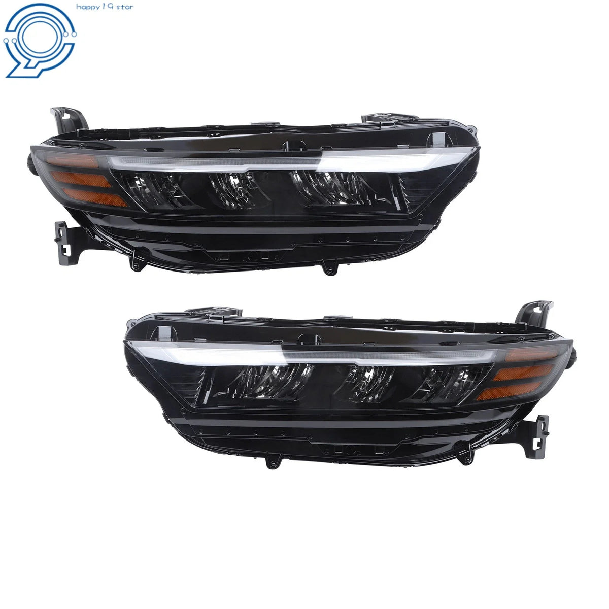 2X Full LED Headlight for Honda Accord (2023–2024) Black w/DRL Pair
