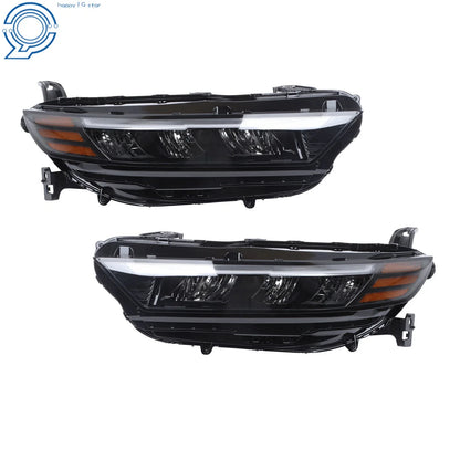 2X Full LED Headlight for Honda Accord (2023–2024) Black w/DRL Pair