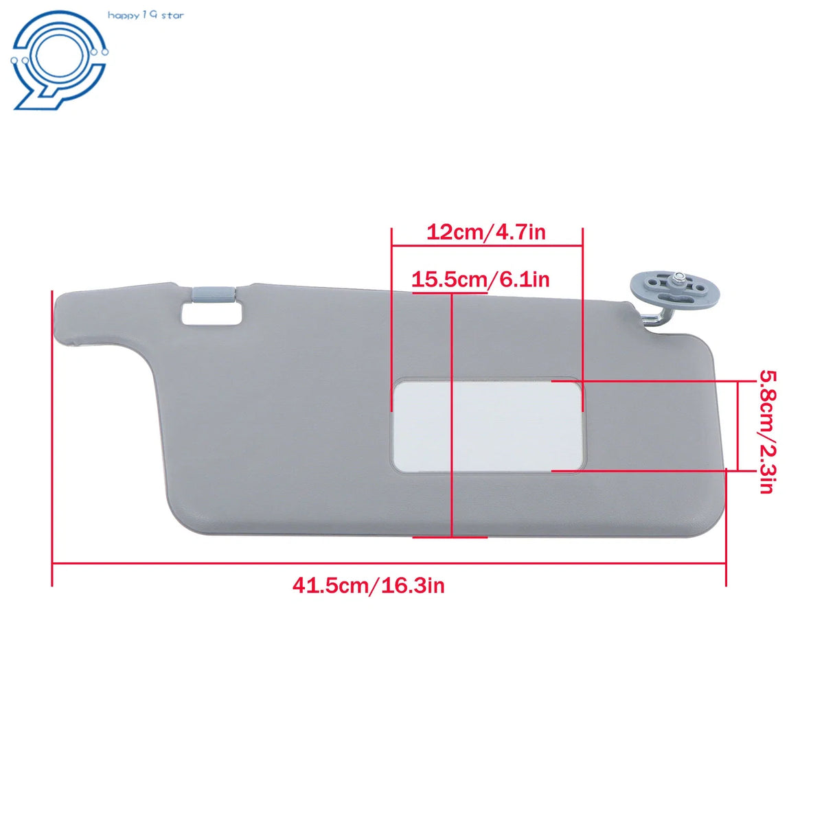 Set of 2 Sun Visors for Honda Civic (1996–2001) Gray LHD