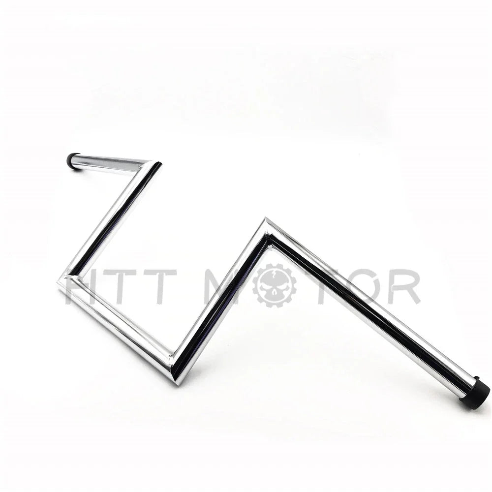 Chrome 7" Smooth Z-Bar Handlebars for Harley Sportster Dyna