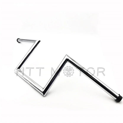 Chrome 7" Smooth Z-Bar Handlebars for Harley Sportster Dyna