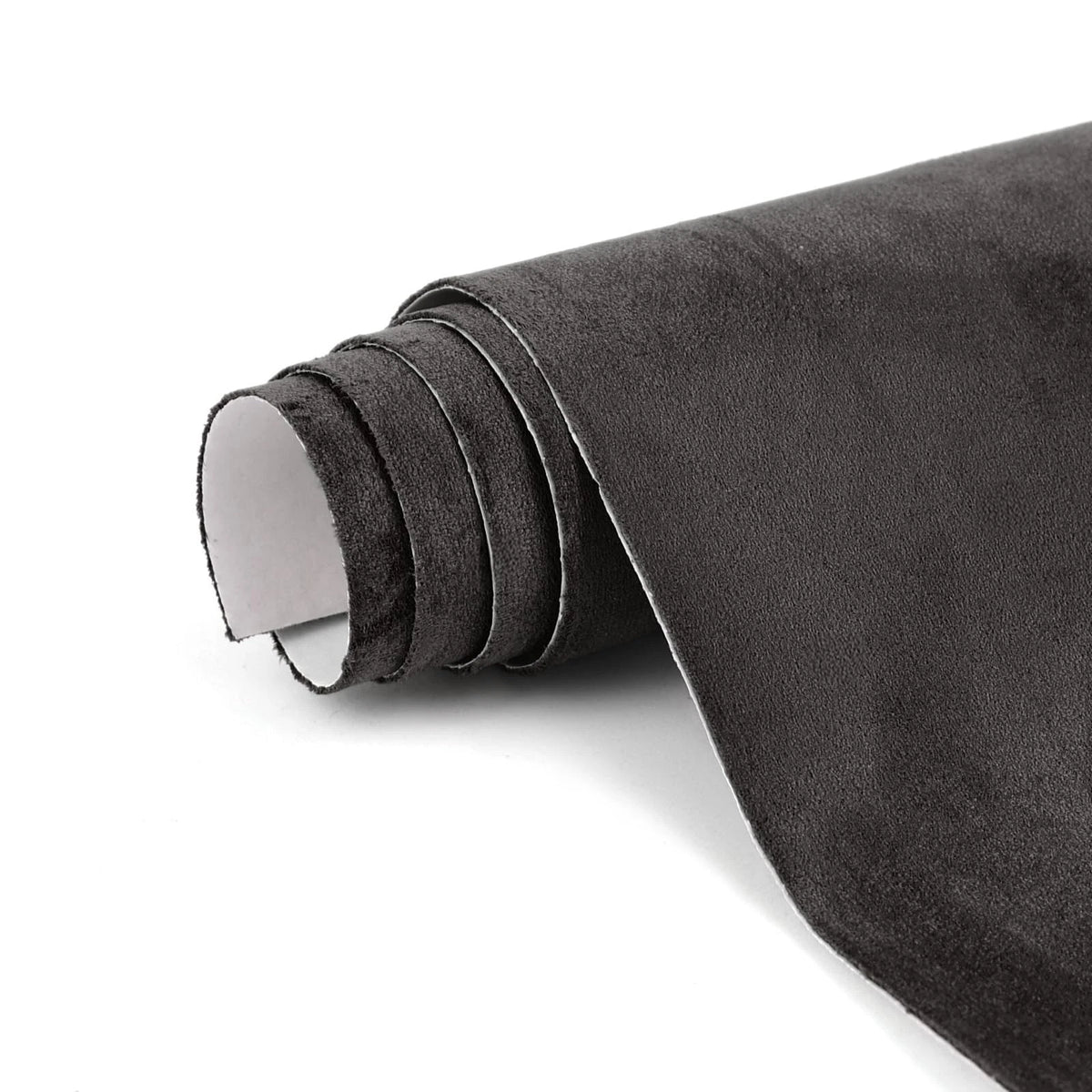 Dark Grey Suede Fabric Wrap 40x60 Inch Self-Adhesive for Cars