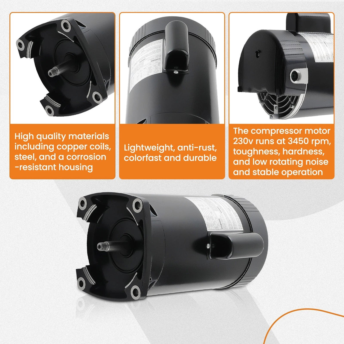 1.5hp Pool Pump Motor for Challenger B2854 (115/230V)