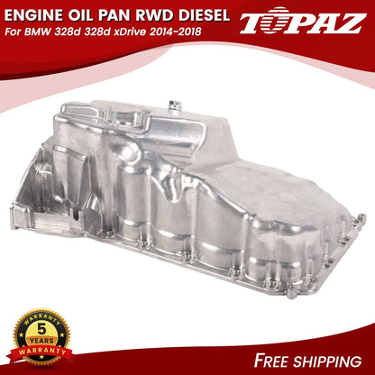 Engine Oil Pan for BMW 328d 328d xDrive (2014–2018) RWD Diesel