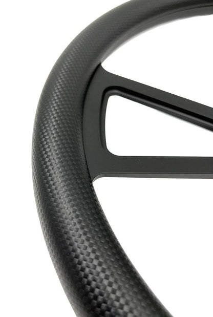 Steering Wheel Vinyl Wrap Carbon Fiber 5 Hole for Peterbilt Kenworth (2010–2024)