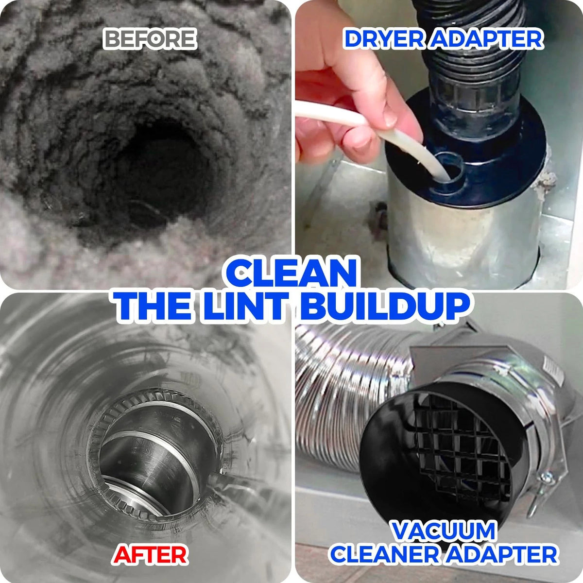 58 Pieces Dryer Vent Cleaner Kit for (35 Feet)
