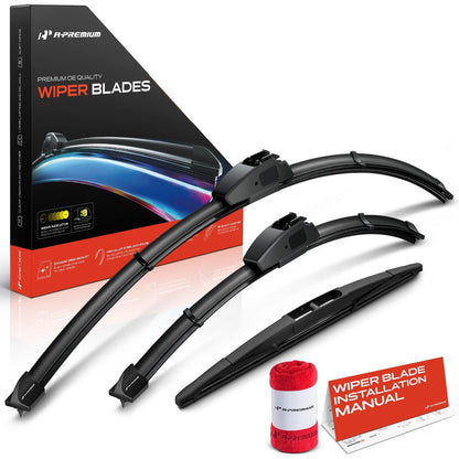 Set of 3 Windshield Wiper Blades for Subaru Impreza WRX (2015–2021)