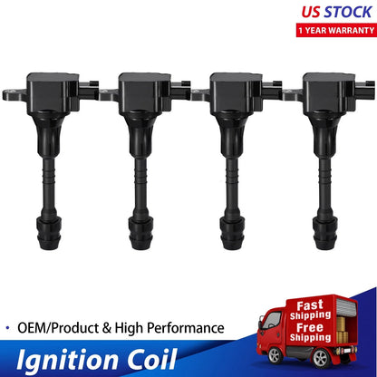 Set of 4 Ignition Coil Packs for Nissan Sentra 2002–2006 UF351 224486N015