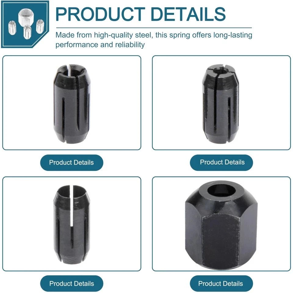 Collet and Nut Kit for RotoZip Spiral Saw (Compatible)