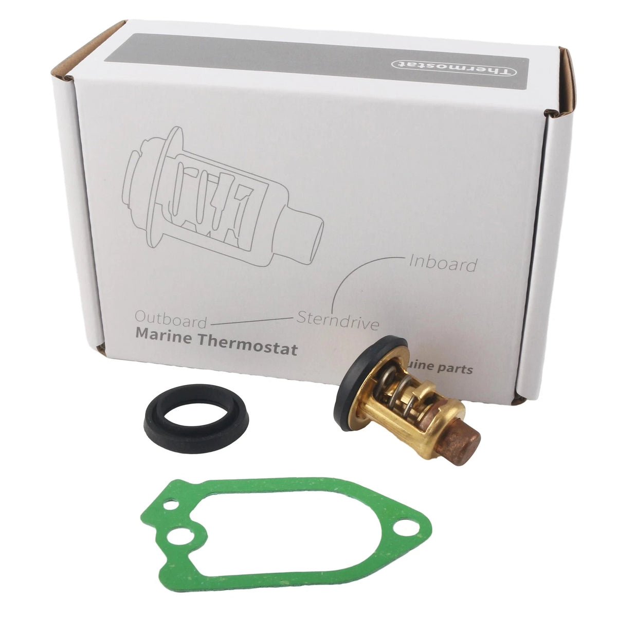 Thermostat with Cover Gasket Kit for Yamaha Outboard 25 HP (2 Stroke) (25D)