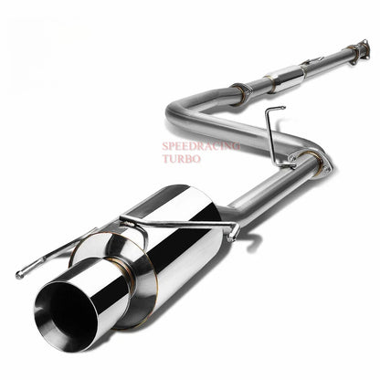 4" Rolled Tip Stainless Catback Exhaust Muffler for Honda Prelude H22A4 BB6
