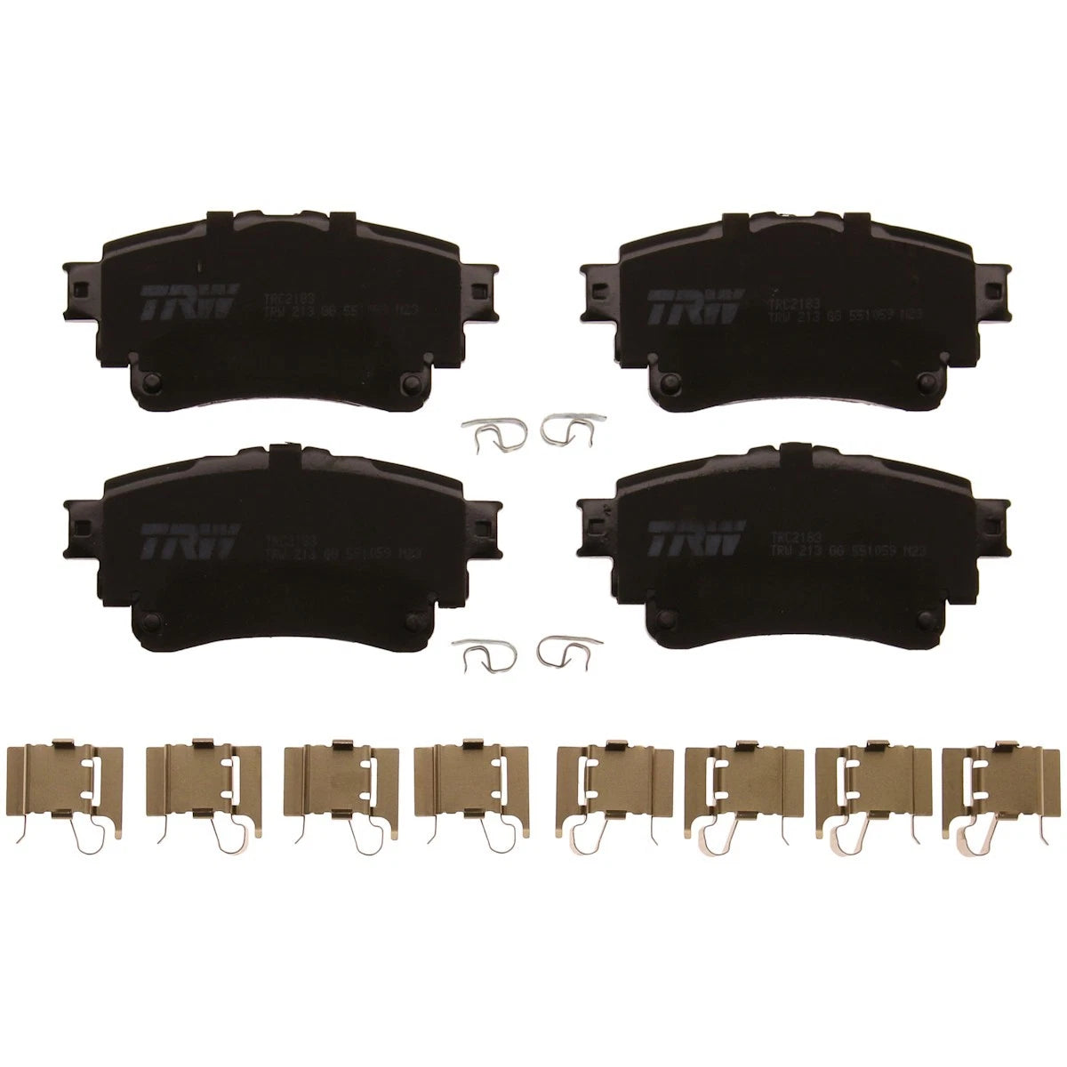 2X TRC2183 Brake Pad Set Rear for Toyota Corolla (2019–2024)