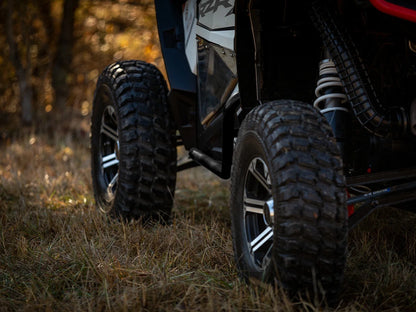 SuperATV Heavy Duty Nerf Bars for Polaris RZR XP Turbo (2016–2023) - Black