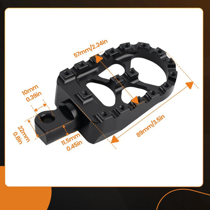 Black CNC Wide Fat Foot Pegs for Harley Dyna Sportster Fatboy